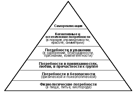 Пирамида человеческий потребностей Абрахама Маслоу